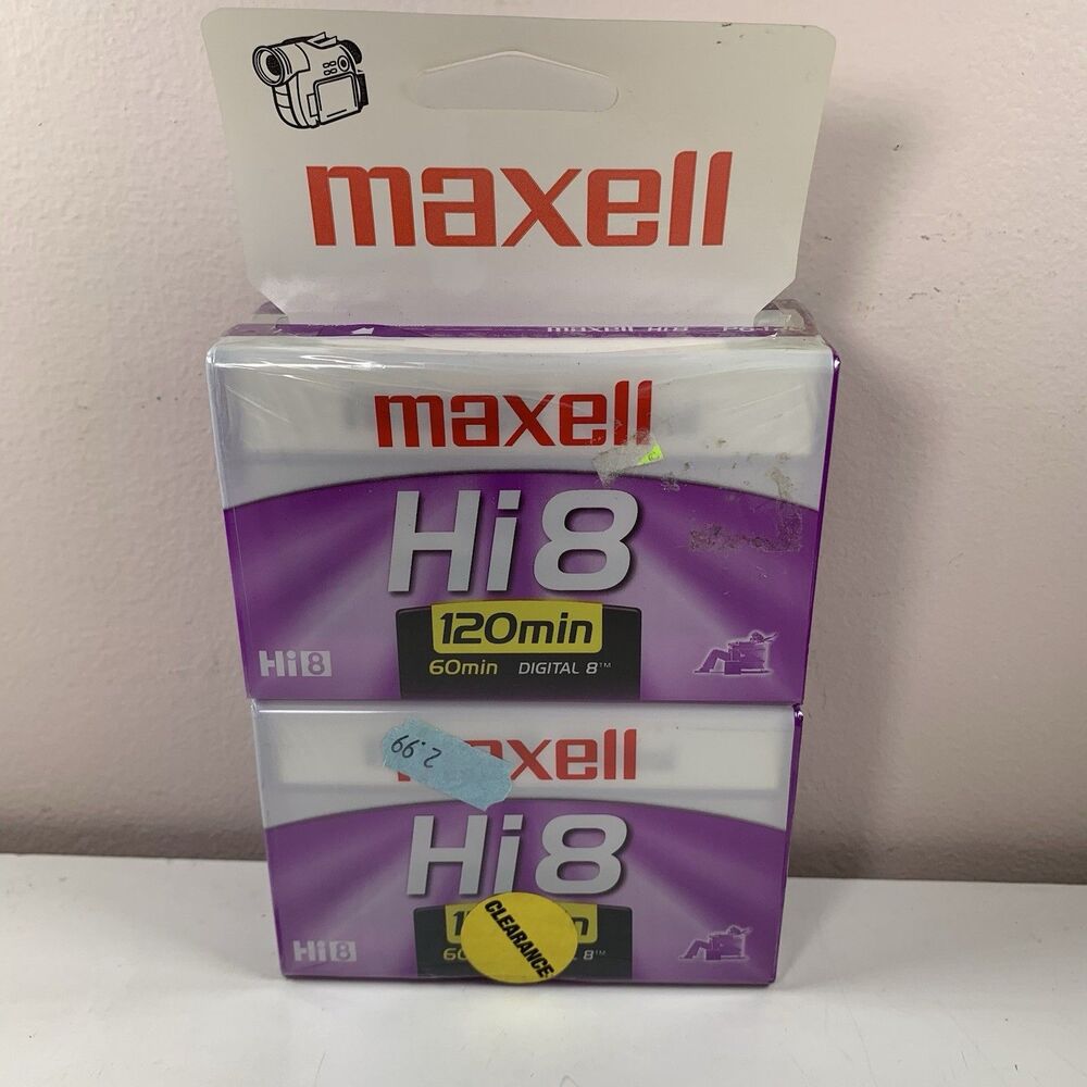 Maxell Hi8 P6-120 120 Min Camcorder Video Tape 4 Pack Digital 8 New SEALED